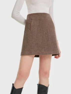 Washable Wool A-line Skirt