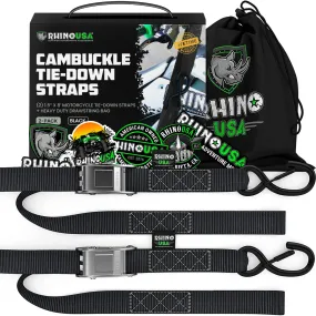 1.5 x 8' Cambuckle Tie-Down Straps (2-Pack)