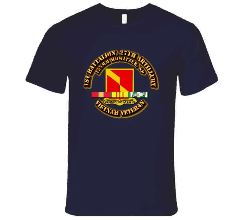 1st Battalion, 27th Artillery, "155 Mm Howitzer, Sp" with Vietnam Service Ribbons - T Shirt, Premium and Hoodie