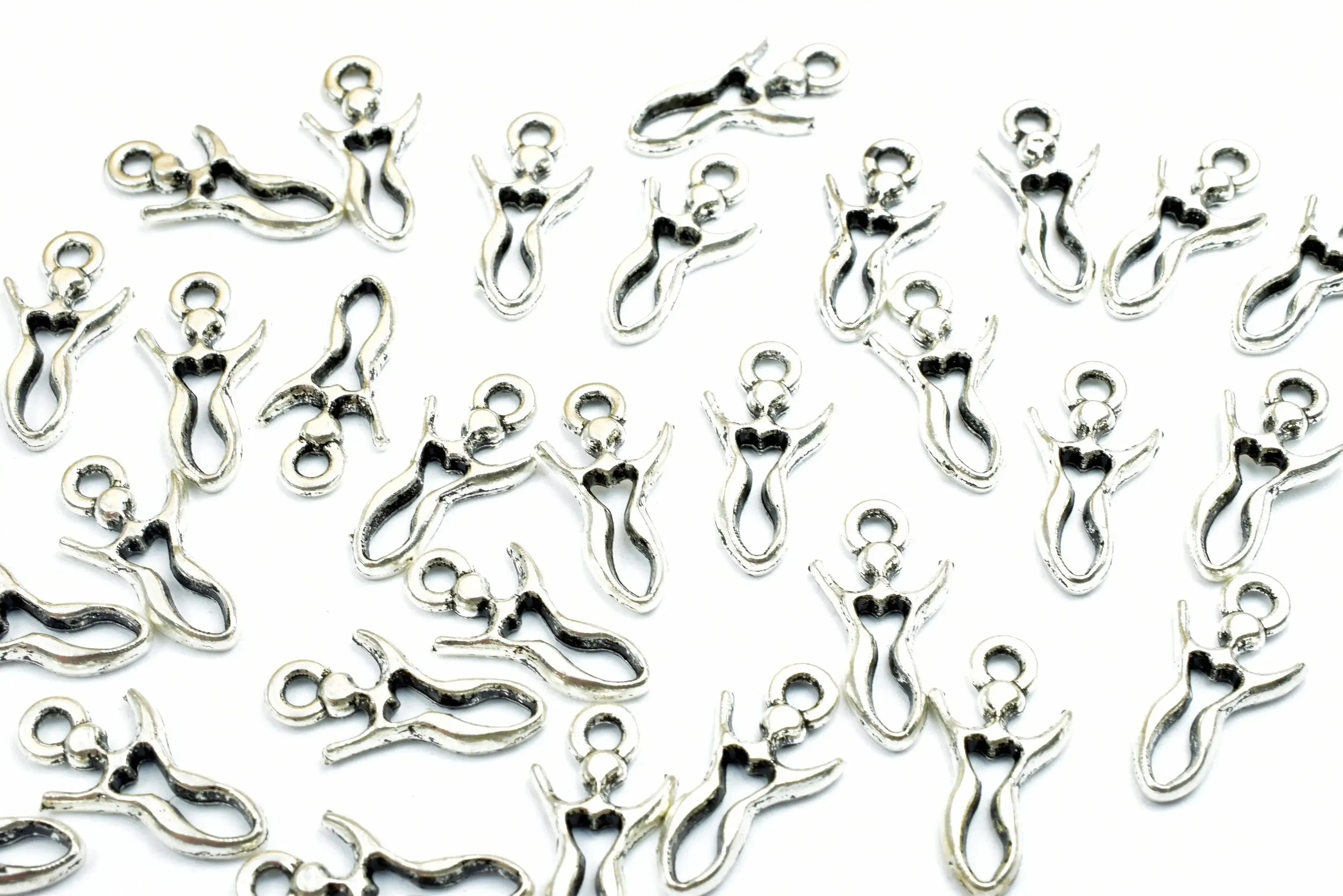 29PCs Ghost Charms Size 17x9mm Antique Tibetan Silver Tone Charm Pendant Finding For Jewelry Making