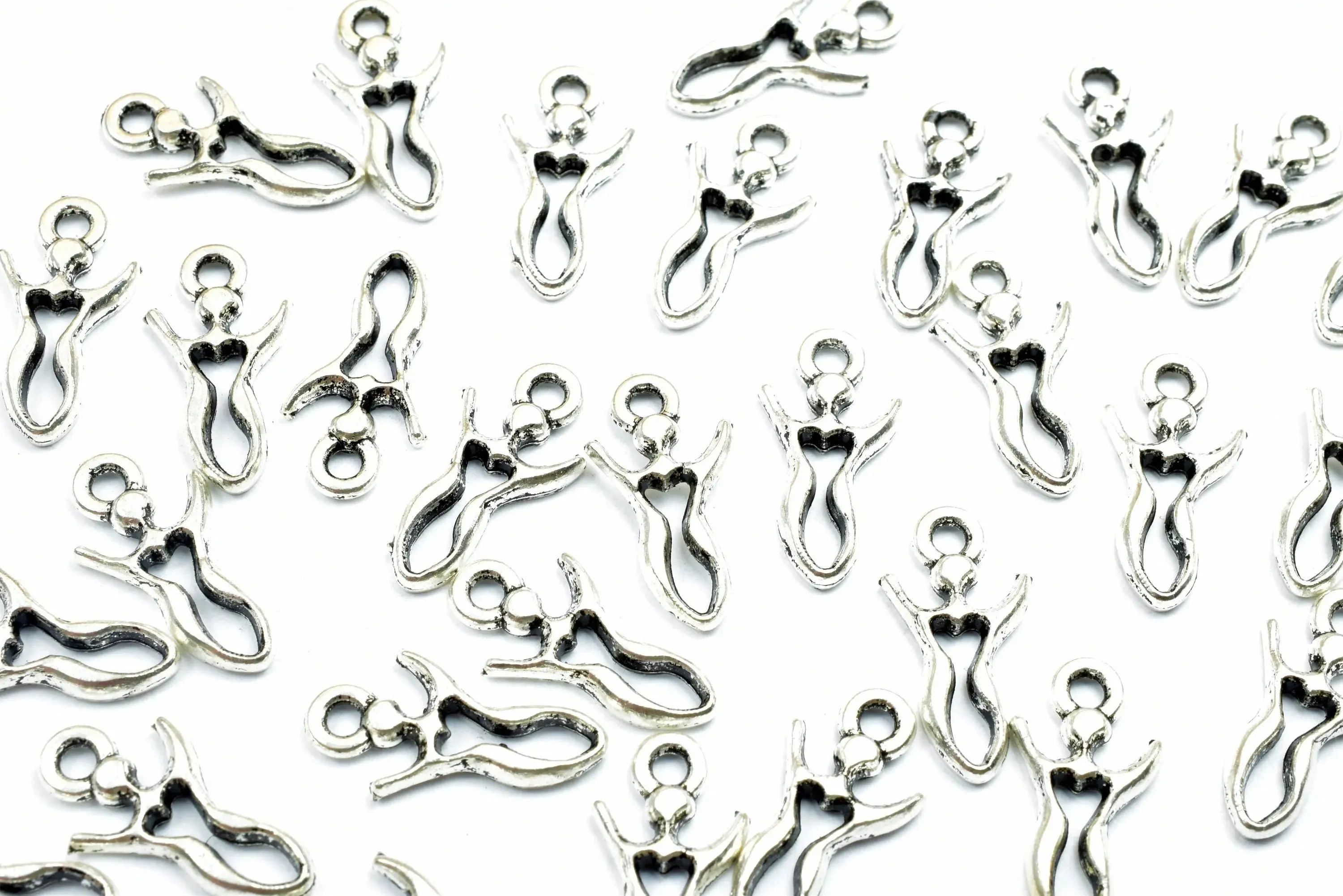 29PCs Ghost Charms Size 17x9mm Antique Tibetan Silver Tone Charm Pendant Finding For Jewelry Making