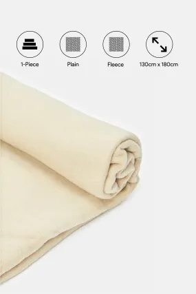 Beige Fleece Blanket (Single Size)