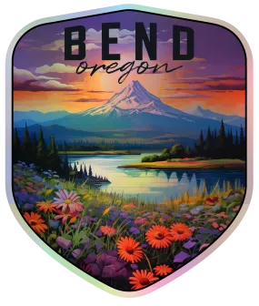 Bend Oregon Holographic Charm Durable Vinyl Decal Sticker A