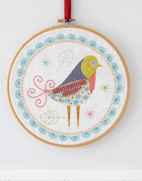 Birdie 1, Nancy Nicholson Embroidery Stitch Kit