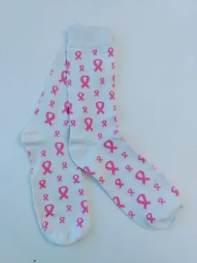 Breast Cancer Ribbons Crew Socks