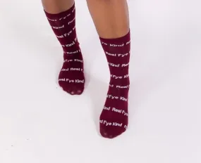 Burgundy Logo Varsity SOCKS