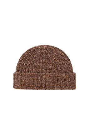 Chunky Rib Marl Cashmere Beanie