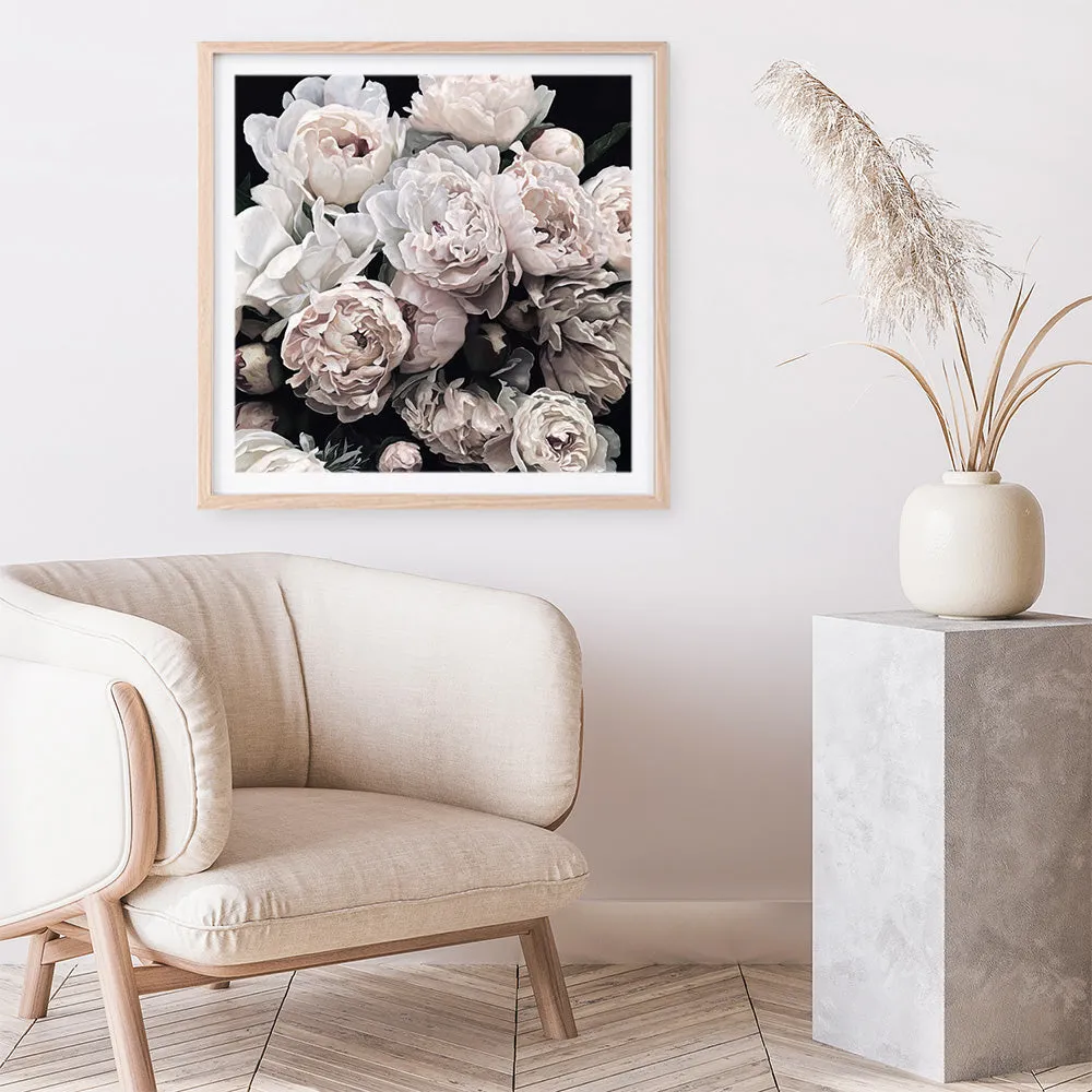 Dark Blooms II (Square) Art Print