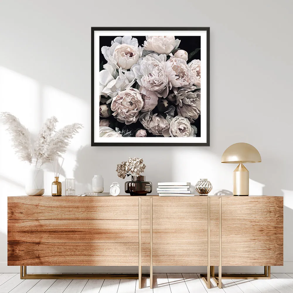 Dark Blooms II (Square) Art Print