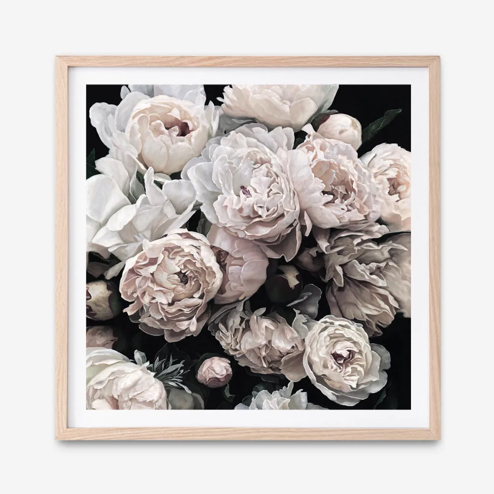 Dark Blooms II (Square) Art Print