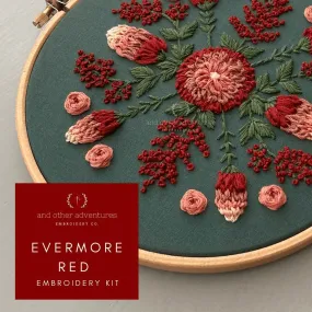 Evermore in Red Embroidery Kit - And Other Adventures Embroidery Co.