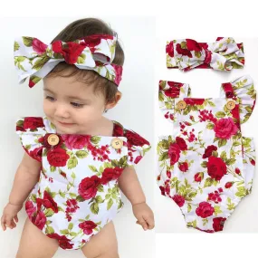 Floral Romper baby clothing