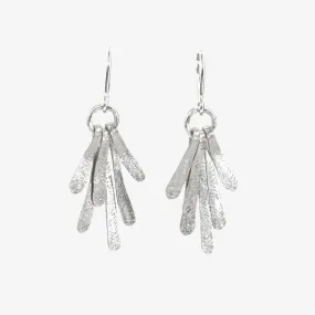 Flutter Drop Earrings - Silver