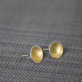 Golden Oak Cup Stud Earrings