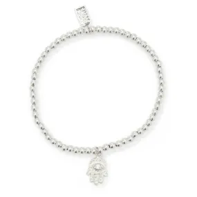 Hamsa Bubble Bracelet - Silver