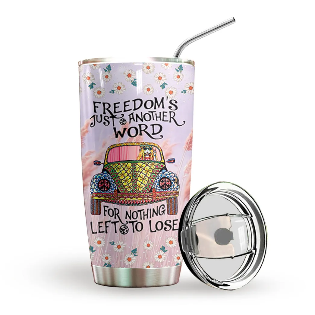 Hippie Freedom Personalized Tumbler