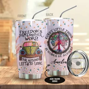 Hippie Freedom Personalized Tumbler