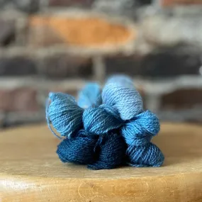 Individual Appleton Crewel Wool Skeins from the Dull Marine Blue Colorway