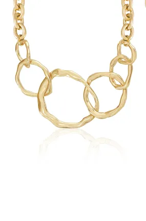 Interlocking Golden Chain Necklace