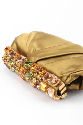 Jeweled Satin Evening Bag