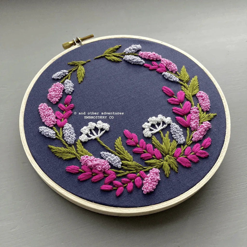 Kensington in Periwinkle Embroidery Kit - And Other Adventures Embroidery Co.