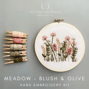 Meadow in Blush & Olive Embroidery Kit - And Other Adventures Embroidery Co.