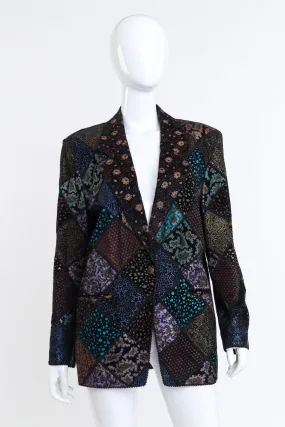 Metallic Patchwork Suede Jacket