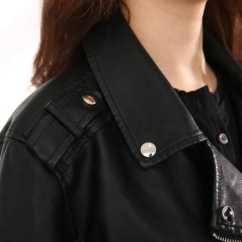 Minoru Vegan Leather Zipper Jacket