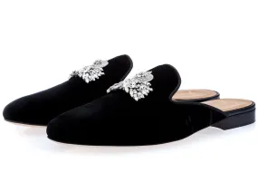 RAOULUX WRINKLE BLACK MULES