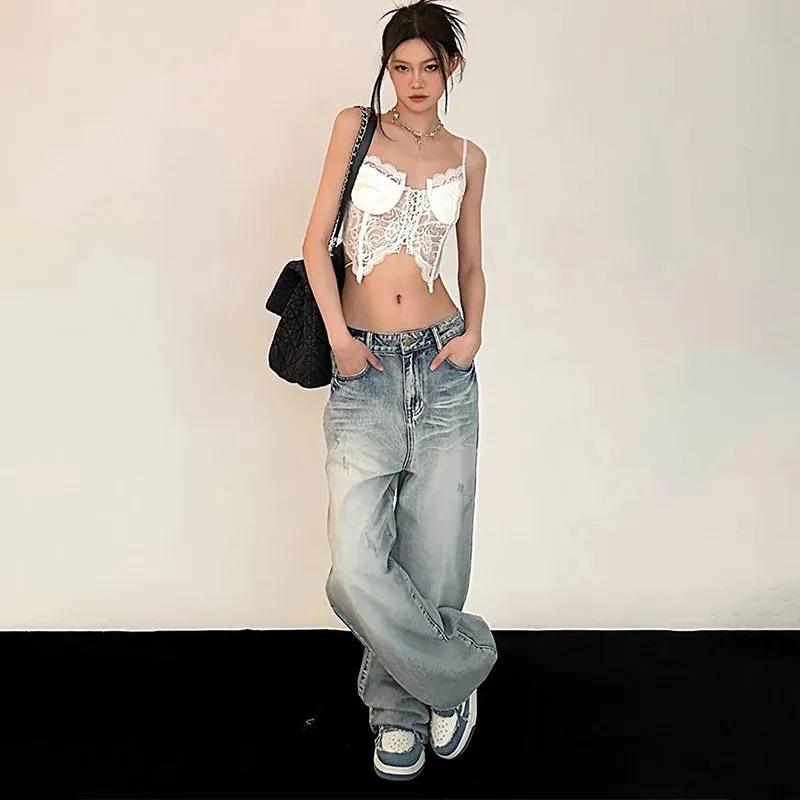 Retro Baggy Vintage Streetwear Oversized Skinny Hippie Straight Wide Leg Jeans