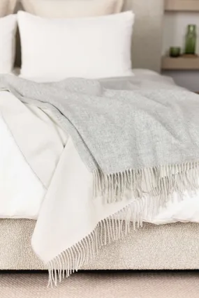 Reversible Cashmere Bed Throw