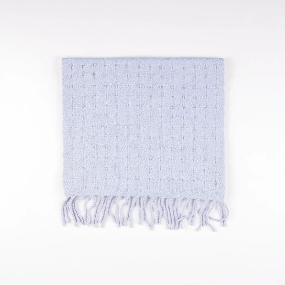 Scarf - 100% Wool Light Blue Plain