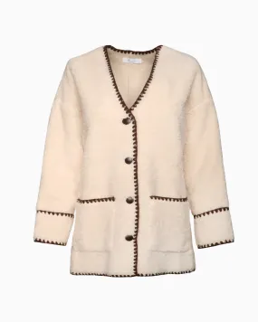 Sherpa Coat in Cream Chocolate