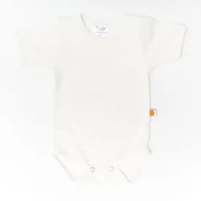 Short-sleeve baby body "Ecru"