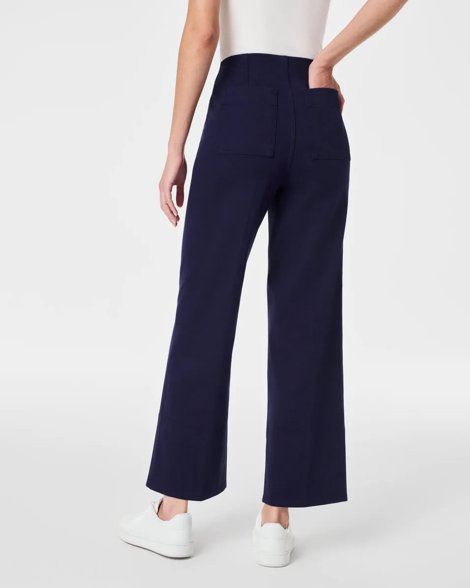 SPANX® Stretch Twill Cropped Wide Leg Pant