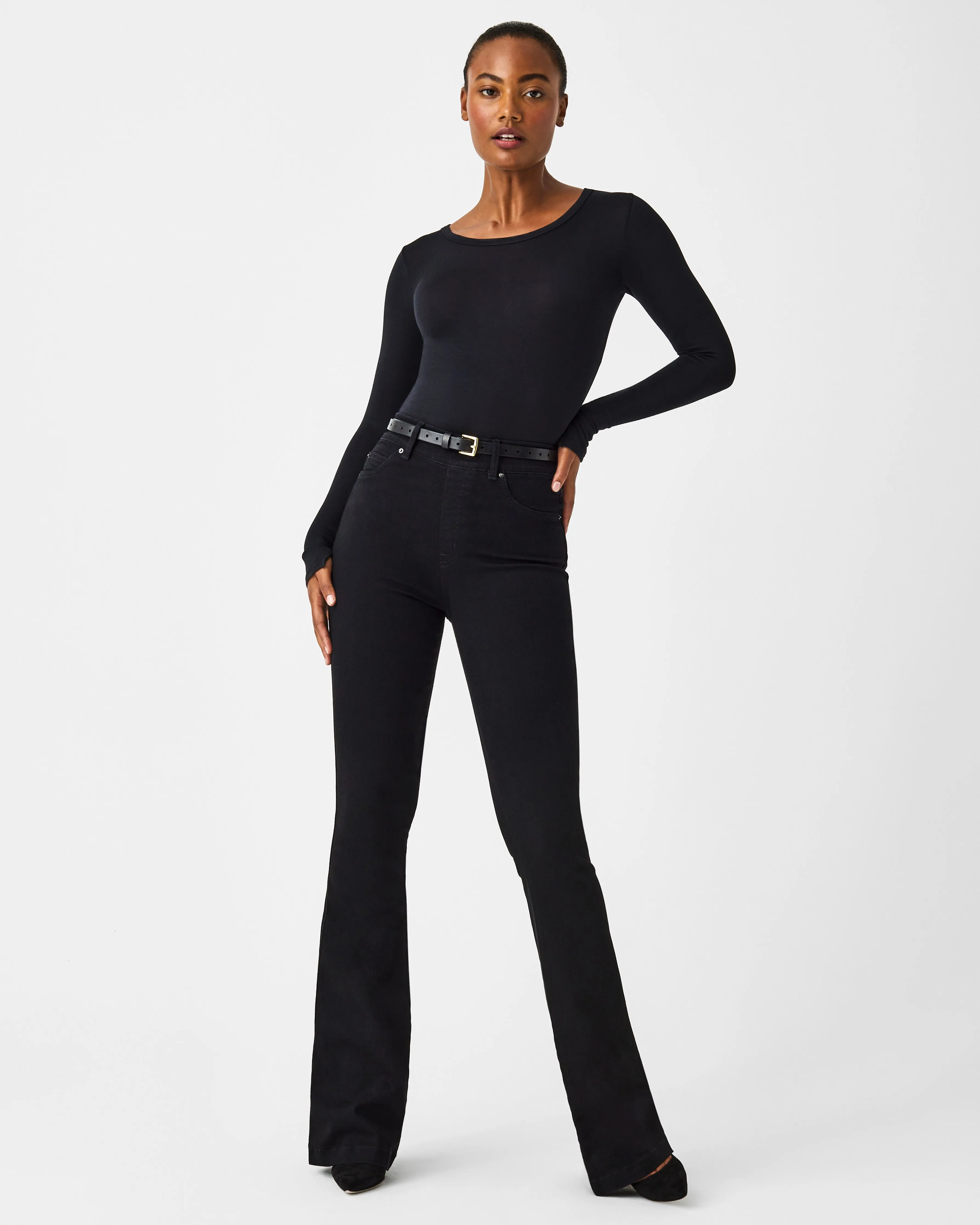 SPANXshape EveryWear Flare Jeans, Clean Black