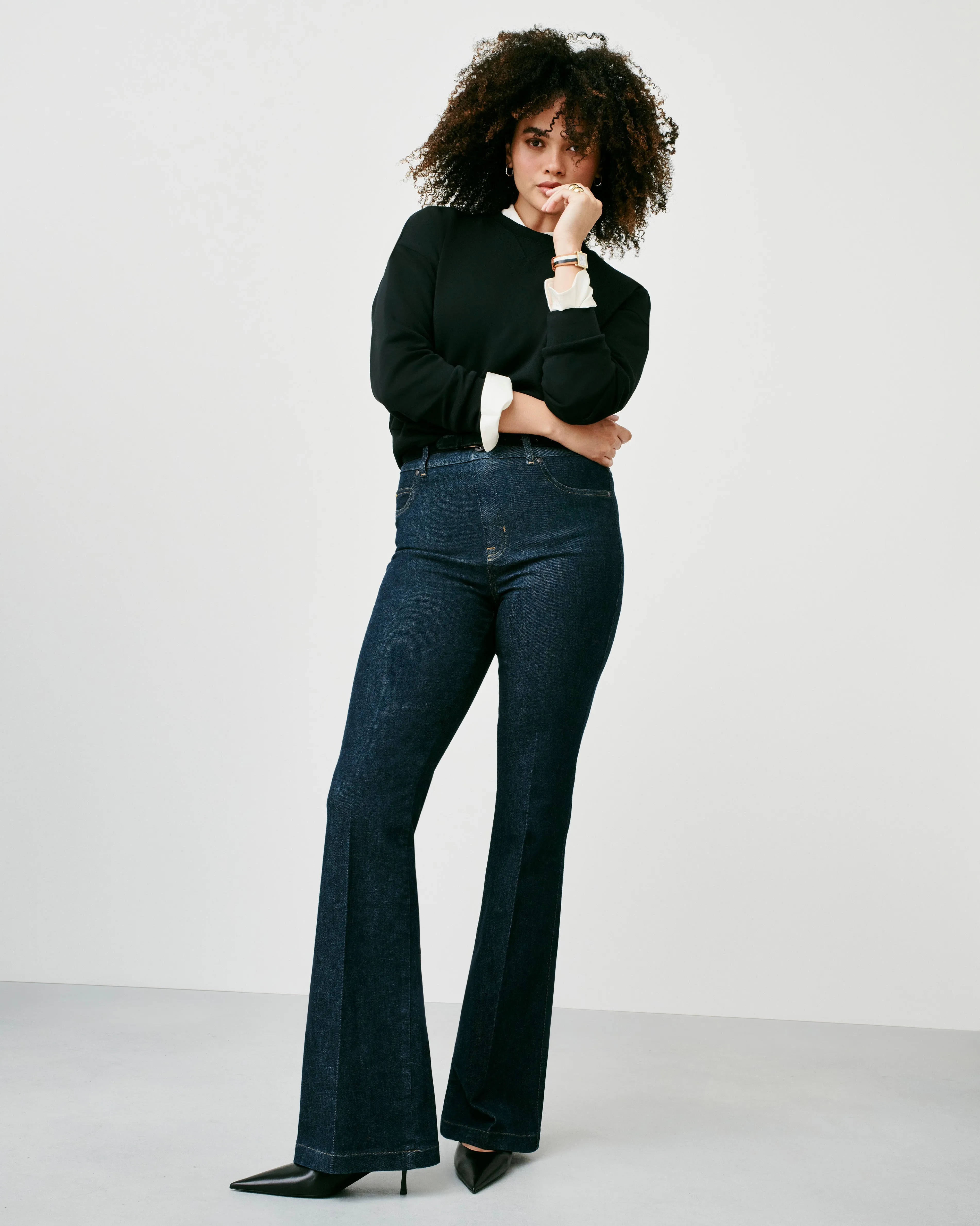 SPANXshape EveryWear Flare Jeans, Raw Indigo