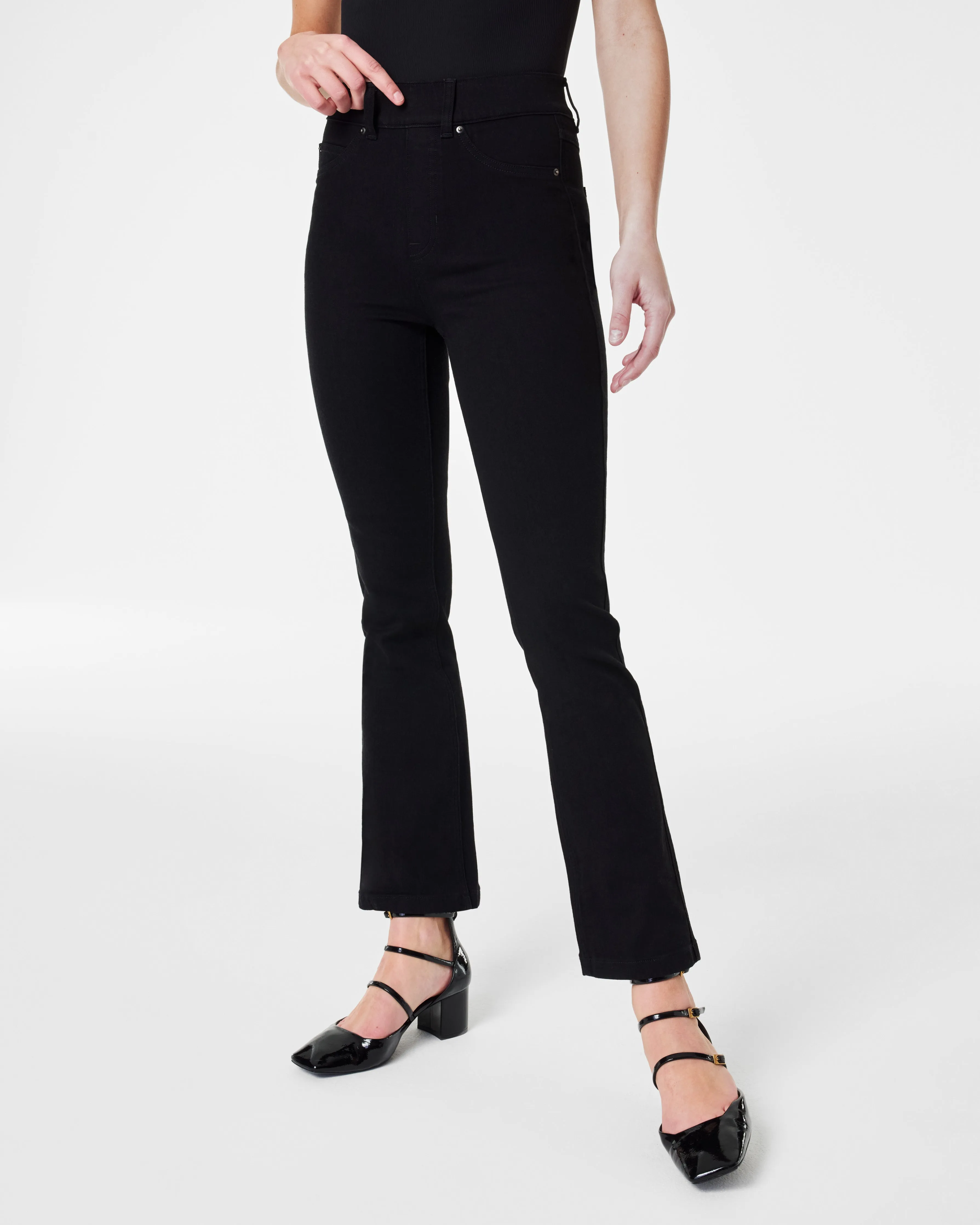 SPANXshape EveryWear Kick Flare Jeans, Clean Black