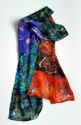 Stemcells and Butterflies Silk Scarf Custom Designed by Dominic Pangborn