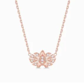 THIALH - FAUNA & FLORA - Diamonds and Rose Gold Necklace