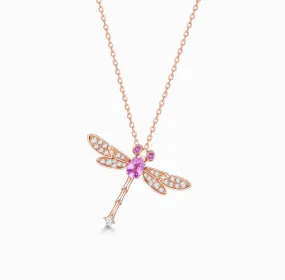 THIALH - FAUNA & FLORA - Pink Sapphire and Diamond Necklace