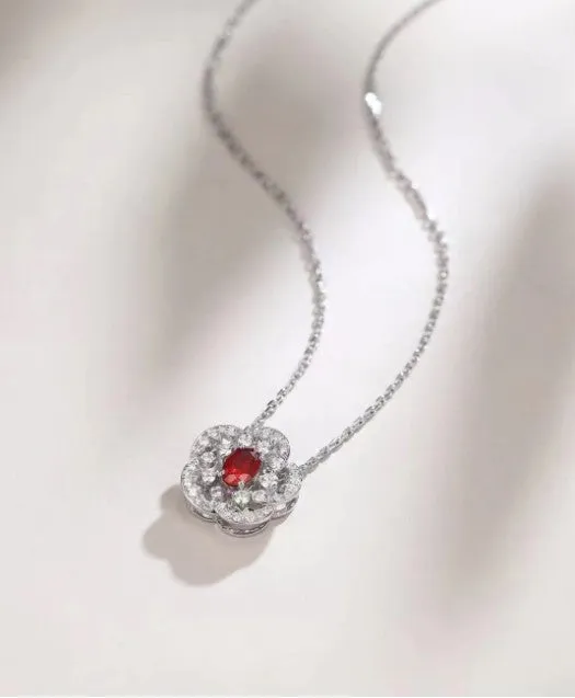 THIALH - FAUNA & FLORA - Ruby in 18K White Gold Necklace