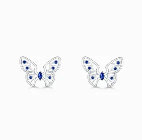 THIALH - FAUNA & FLORA - Sapphire in 18K White Gold Earrings