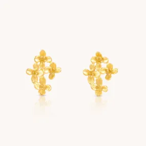 Wildflower Gold Stud Earrings