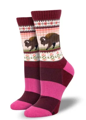 Women's Buffalo Range Cushioned Wool Hiking Socks