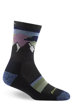 Women's Charcoal Sunset Mountain Cushioned Wool Hiking Socks